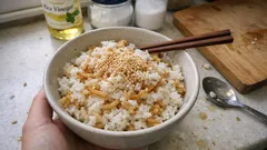 切り干し大根の煮物で手軽に混ぜ寿司：すし酢を混ぜて、あと一品の主食に