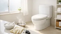 トイレの黒い輪ジミが落ちないときの最短ルート、過炭酸ナトリウムで放置掃除