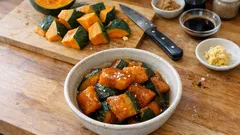 すき焼きのタレでだし要らず：15分で味が決まる、かぼちゃの煮物レシピ