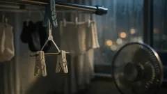 洗濯バサミと結束バンドで干す場所を2段に増やす省スペース術