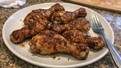 エアフライヤーで骨付きチキン—スパイスをまとわせて200℃で香ばしく