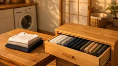 長袖tシャツが5秒で四角くなる 迷わないたたみ方と立てて収納のコツ