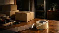 結束バンド1本でOPPテープが切れる 簡易テープカッターの作り方