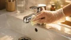 スポンジなしでOK 洗面台の水あか・ぬめりを1分で落とす時短掃除ルーティン