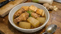 味しみ大根が手早く作れる：厚揚げと手羽元のほっとする煮物レシピ（下ゆでで失敗しにくい）