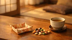 正方形の紙1枚で完成する仕切り皿の作り方｜おやつが混ざらない5ポケット