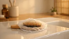 ヘアブラシ掃除が劇的にラクになる水切りネット活用術